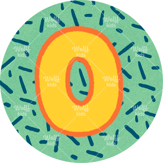 Einzelner Magnet: O grün, 4cm
